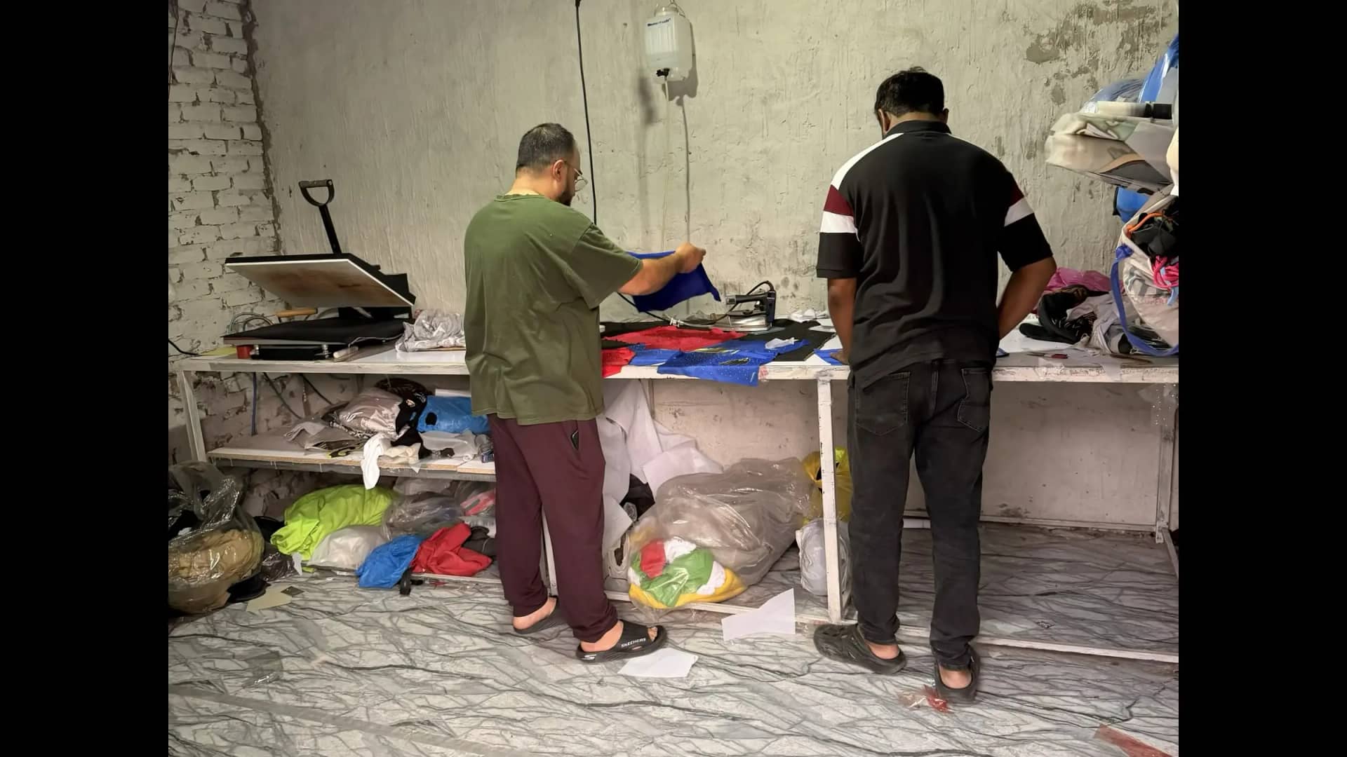 Garment pressing and finishing station — Mughal Apparel Daska Sialkot factory