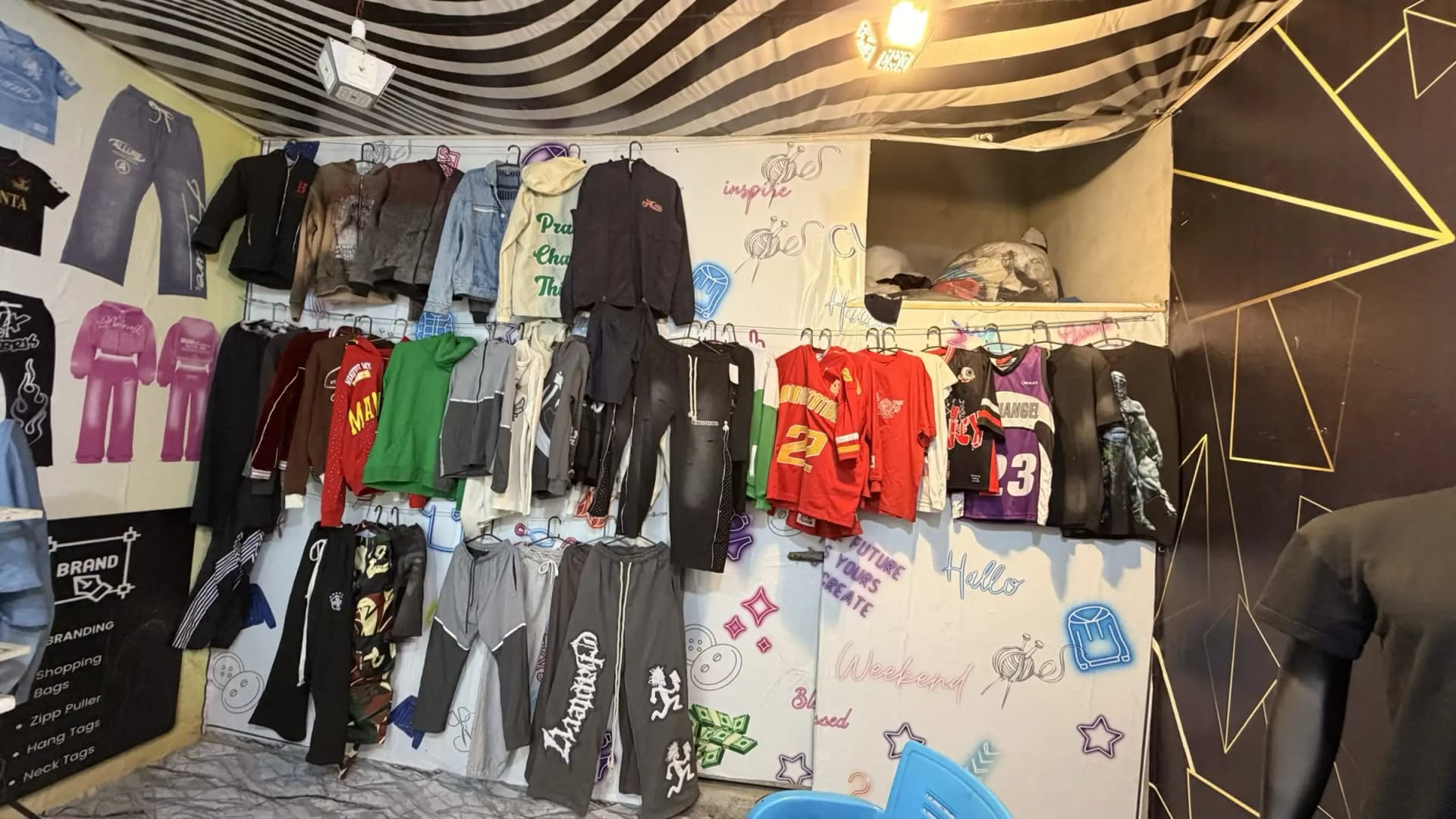 Custom apparel sample showroom at Mughal Apparel — Daska Sialkot