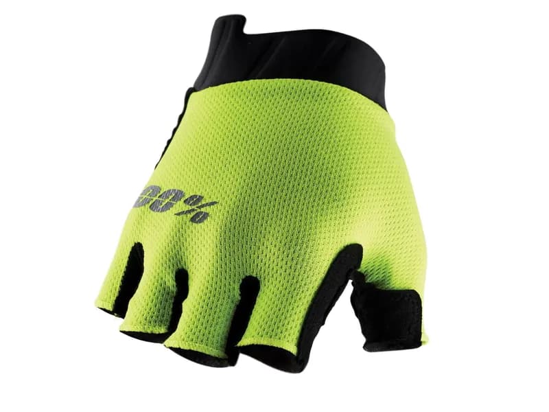 EXCEEDA Women's Fluo Yellow Gel Short Finger Gloves — image 1 of 1