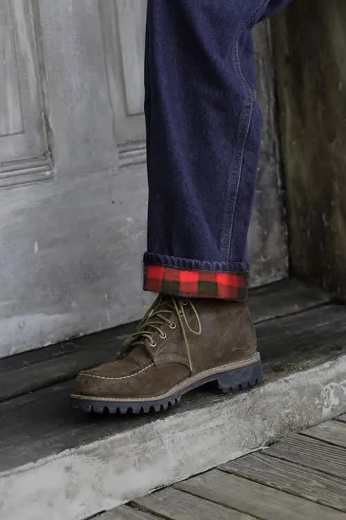 Flannel Lined Hybrid Carpenter Jean - Dark Stonewash — image 1 of 1