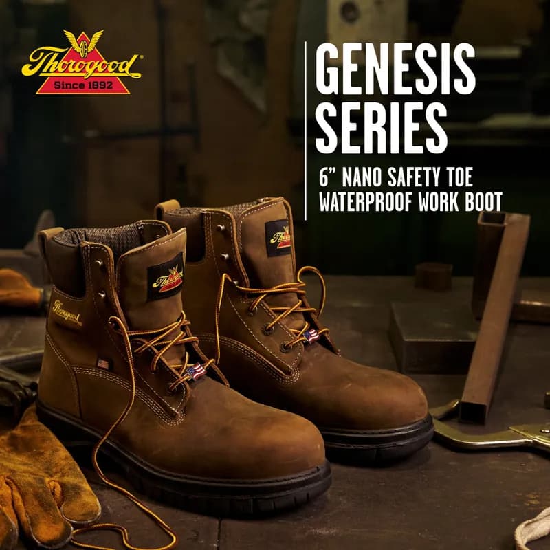 Genesis Series 6″ Chestnut Safety Toe Waterproof Work Boot — image 1 of 1
