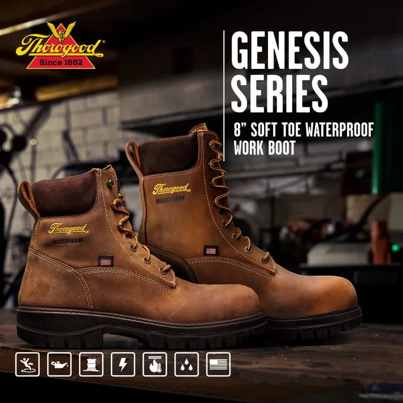 Genesis Series 8″ Chestnut Waterproof Work Boot — image 1 of 1