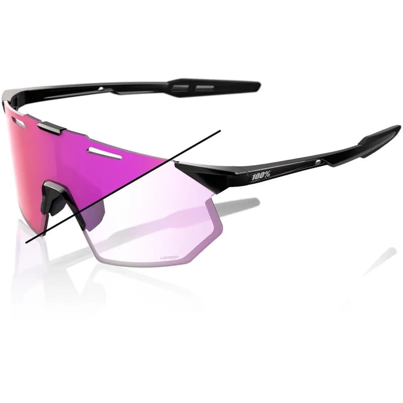 HYPERCRAFT - Gloss Black - Photochromic Purple Mirror — image 1 of 1
