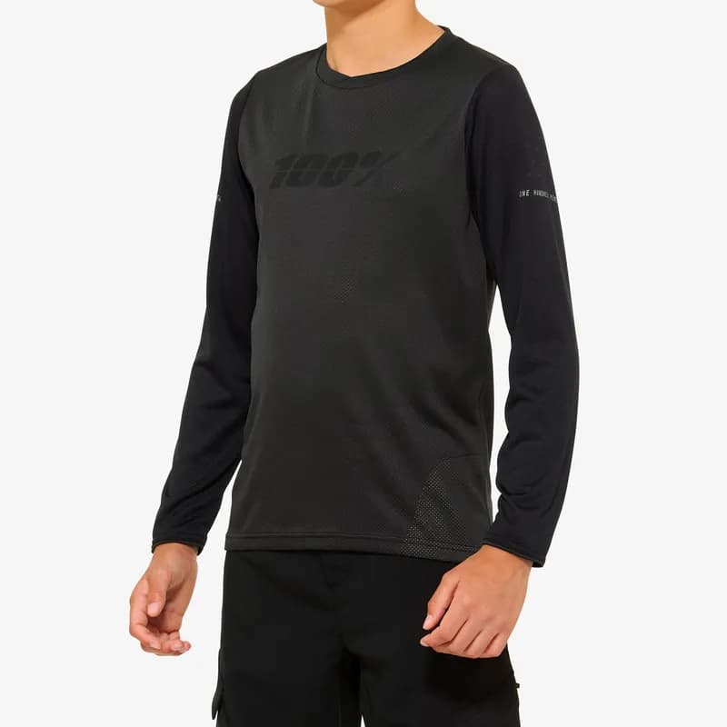 RIDECAMP YOUTH Long Sleeve Jersey Black/Charcoal — image 1 of 1