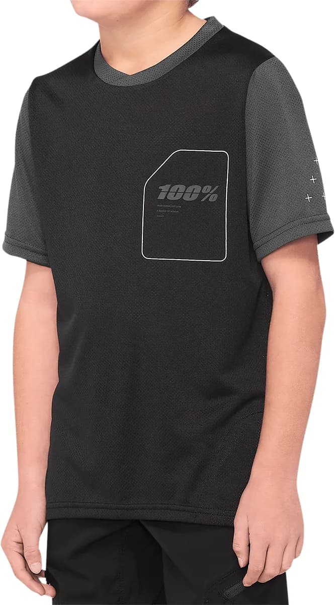RIDECAMP YOUTH Short Sleeve Jersey Black/Charcoal — image 1 of 1