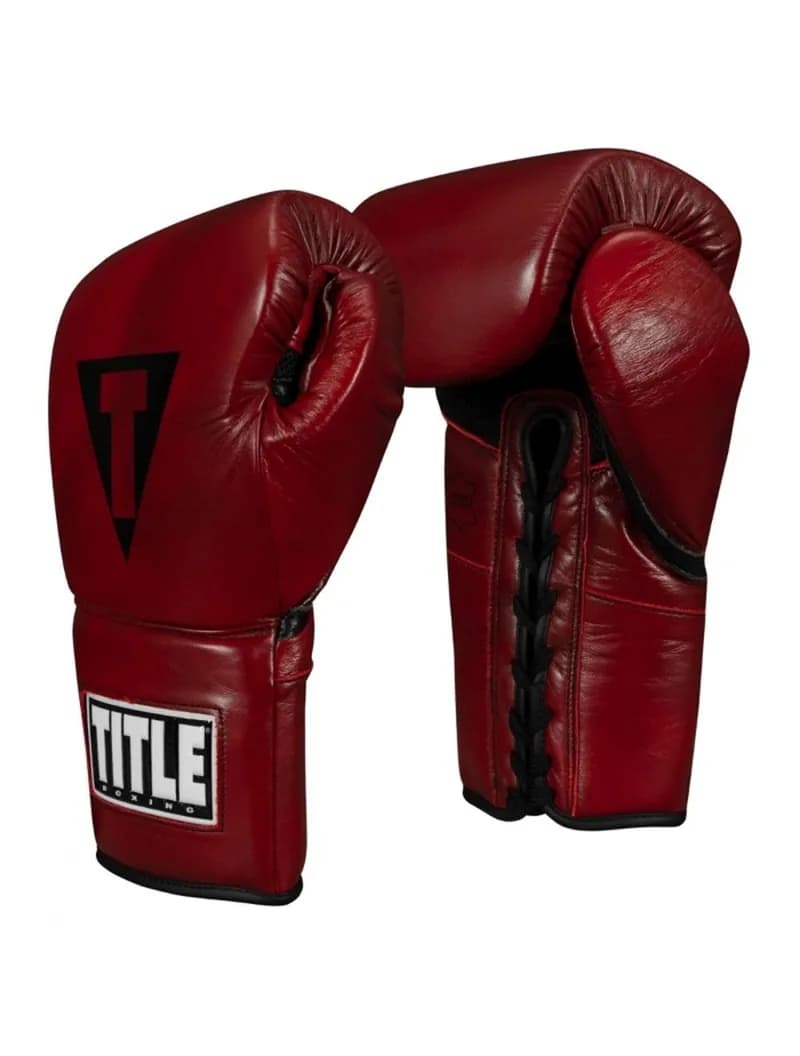 Blood Red Leather Sparring Boxing Gloves — image 1 of 1