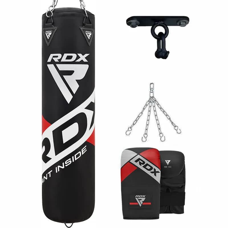 RDX F10B 4ft / 5ft 4-in-1 Punch Bag with Mitts and Ceiling Hook Set — image 1 of 1