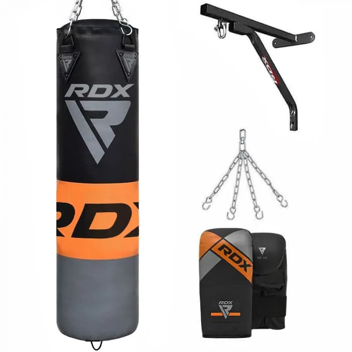 RDX F12 4ft / 5ft 4-in-1 Punch Bag with gloves & wall Bracket Set — image 1 of 1