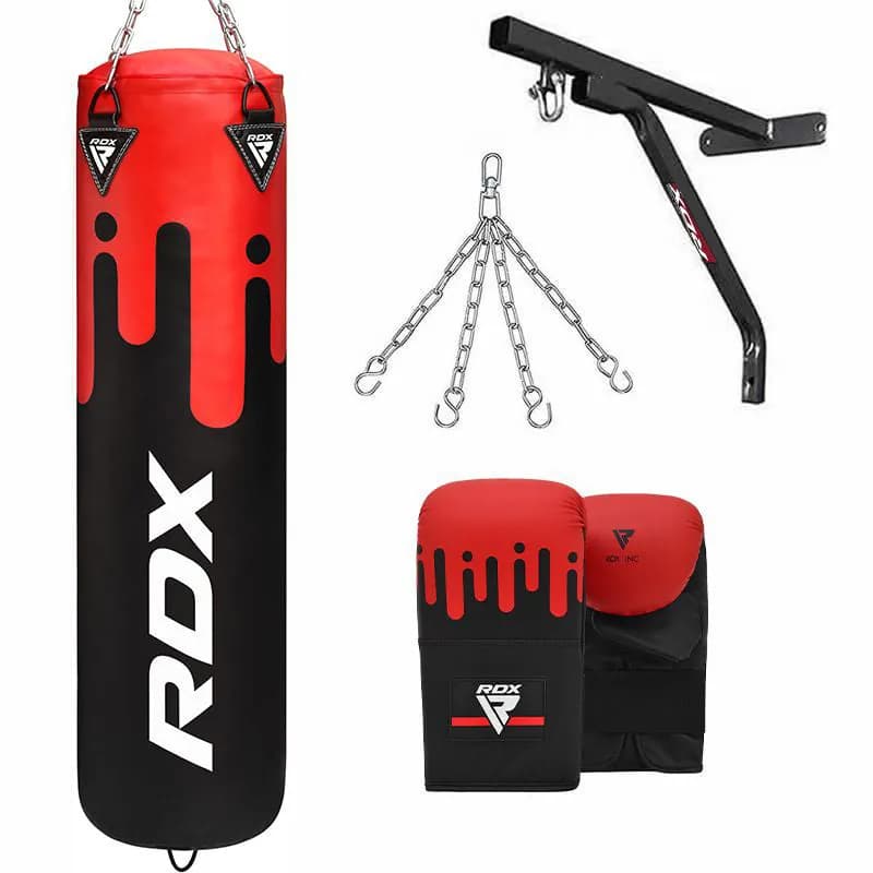 RDX F9 4ft / 5ft 4-in-1 Punch Bag with Mitts & wall Bracket Set — image 1 of 1
