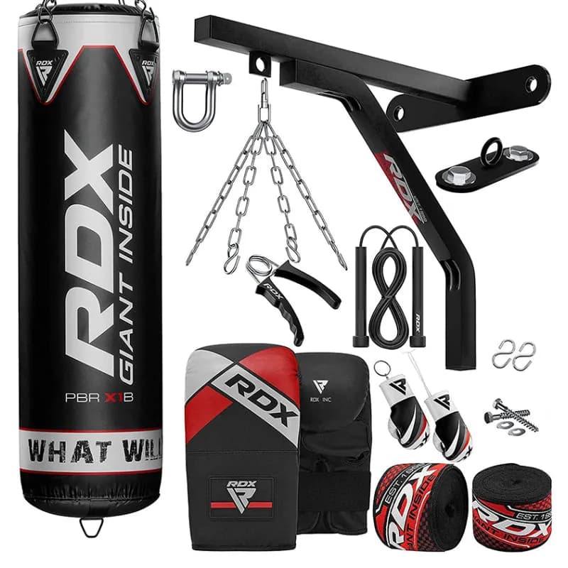 RDX X1 4ft / 5ft 17-in-1 Heavy Boxing Punch Bag & Gloves Set — image 1 of 1