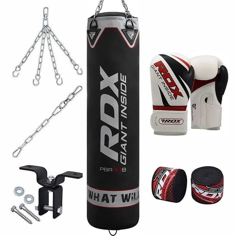 RDX X1 4ft / 5ft 8-in-1 Heavy Boxing Punch Bag & Gloves Set — image 1 of 1
