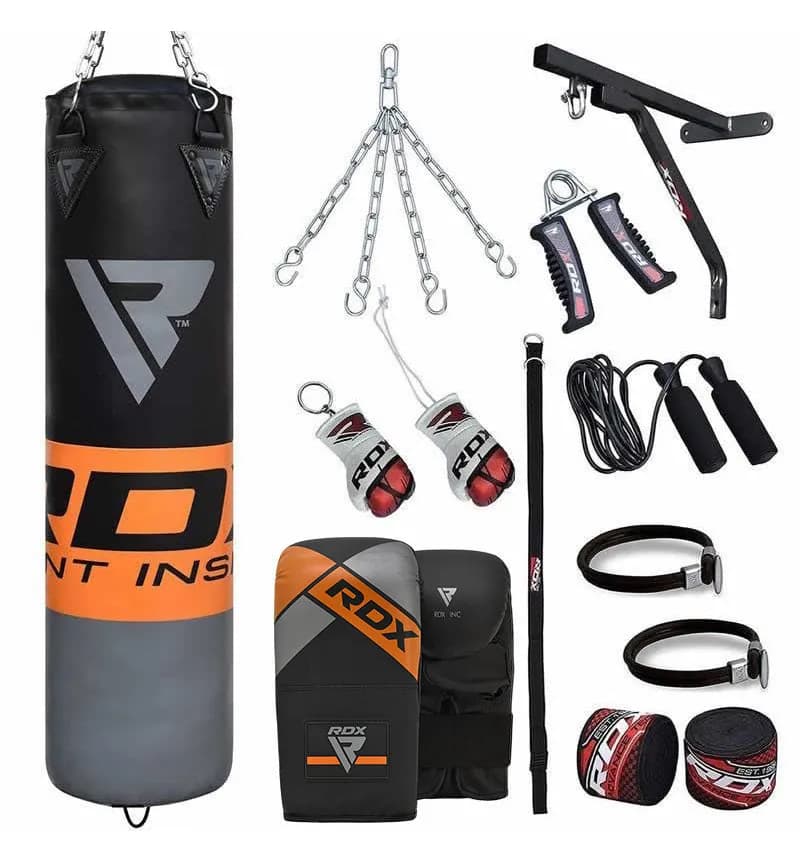 RDX F12 4ft / 5ft 17-in-1 Heavy Boxing Punch Bag & Mitts Set — image 1 of 1