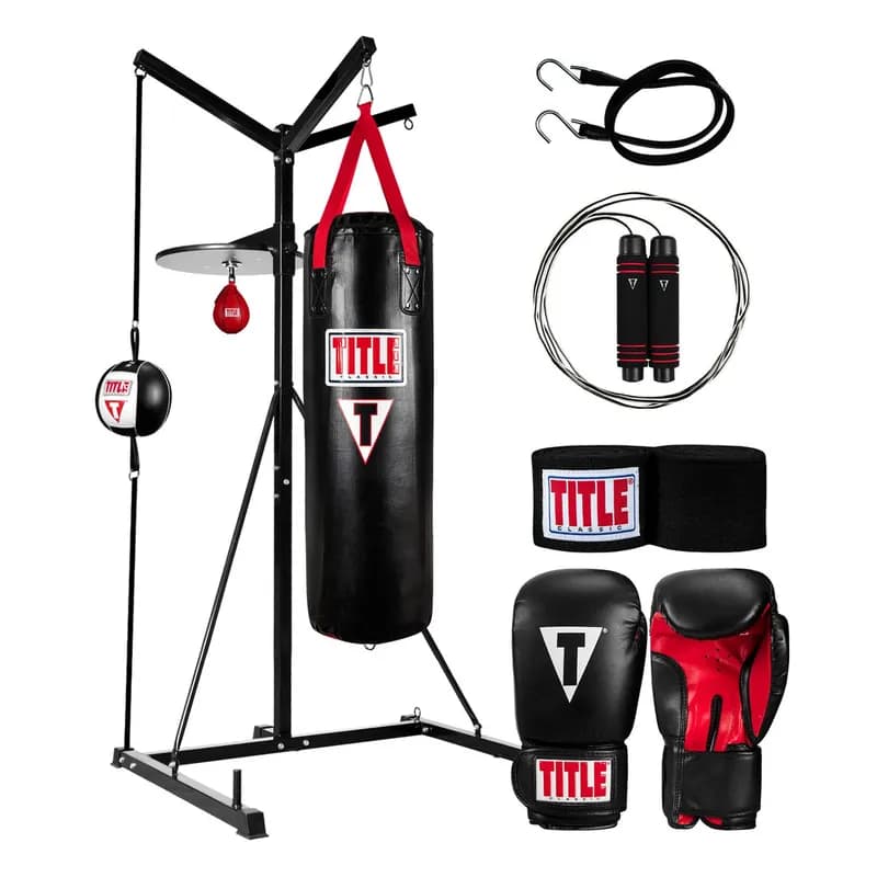 TITLE Boxing 4-Score Punching Bag Stand Bundle — image 1 of 1