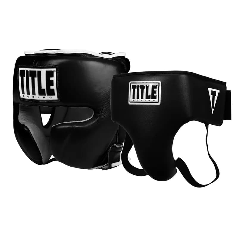 TITLE Boxing Headgear and Groin Protector Bundle — image 1 of 1