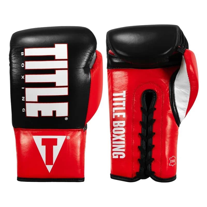 TITLE Boxing Pro Style Youth Lace Training Boxing Gloves — image 1 of 1