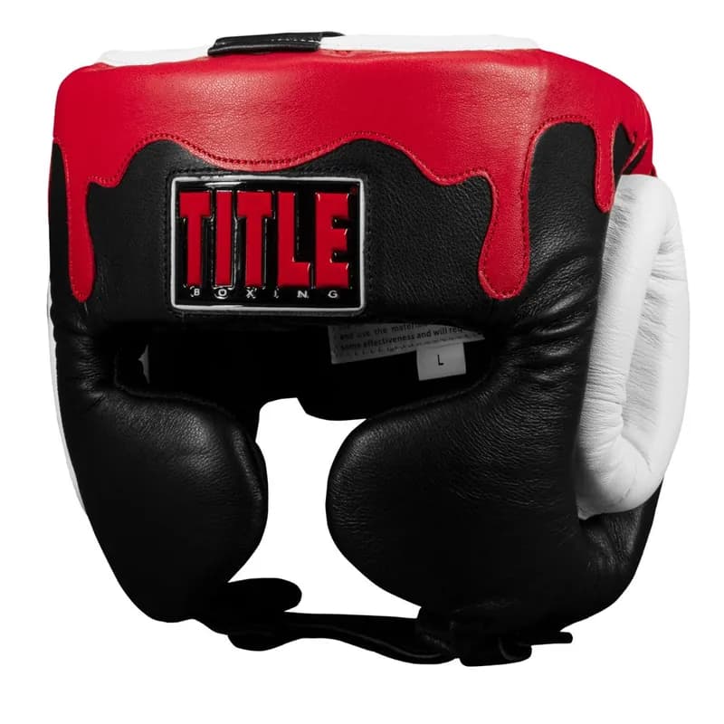 TITLE Boxing Gel Lava Leather Series Headgear — image 1 of 1