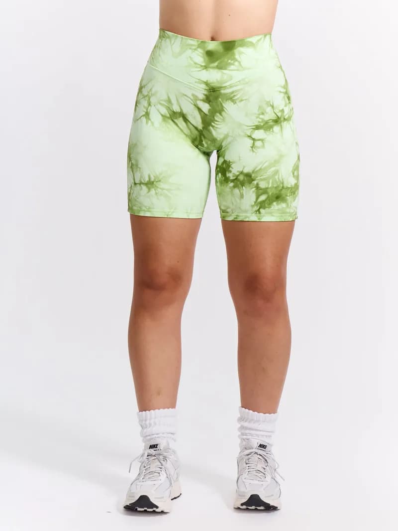 Aggressive Scrunch Short 7" - Honeydew Tie Dye — image 1 of 1