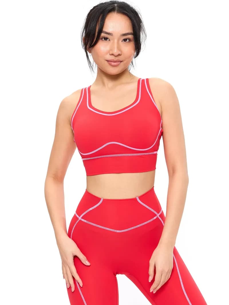 Airbrush Hourglass Sports Bra - Salsa Red — image 1 of 1