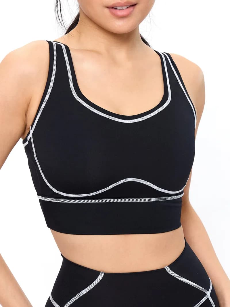 Airbrush Sports Bra - Onyx Black — image 1 of 1