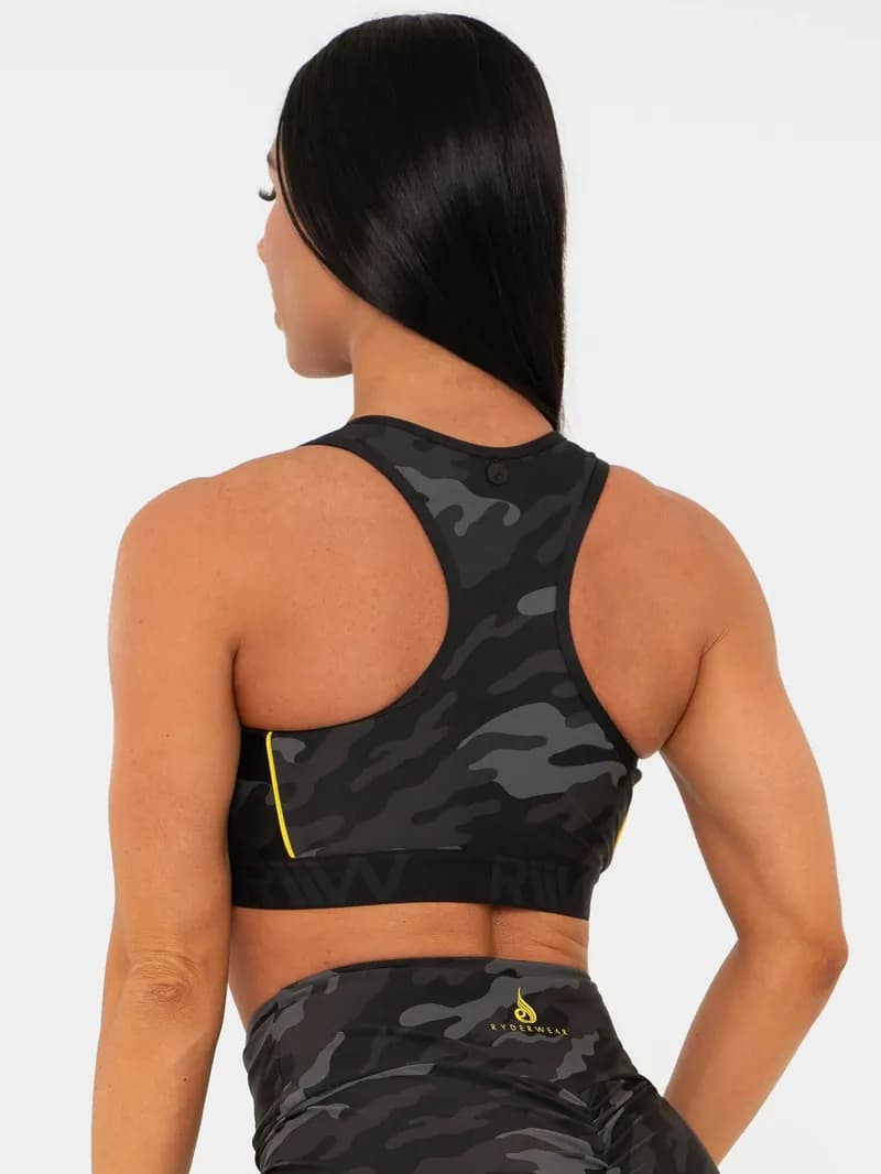 BFCAMO Zip Up Sports Bra - Camo — image 1 of 1