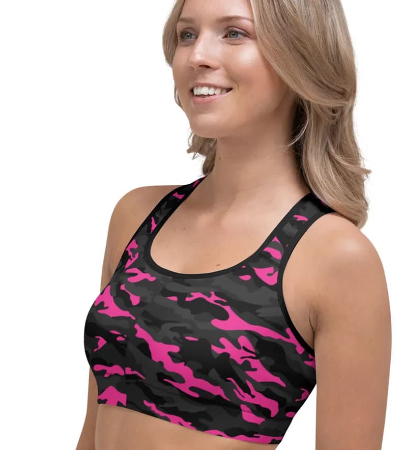 Camo Sports Bra - Rose Camo — image 1 of 1