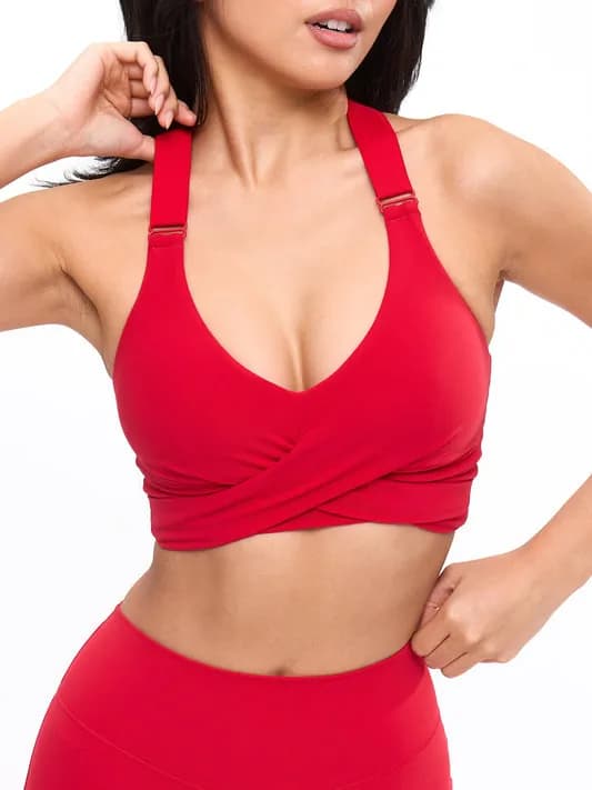Candy Wrap Sports Bra - Lipstick Red — image 1 of 1