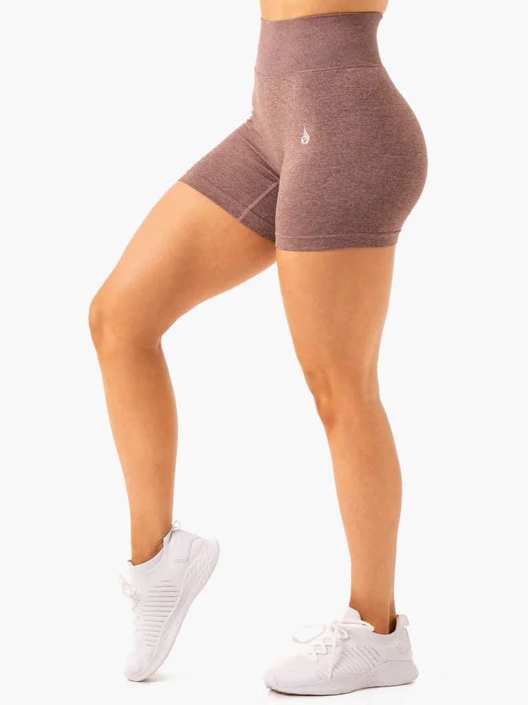 Contour Seamless Shorts - Chocolate Marl — image 1 of 1