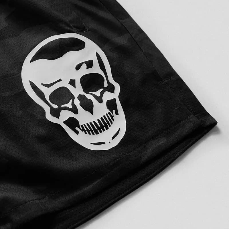 Core Skull Mesh Training Shorts - Black Camo — image 1 of 1