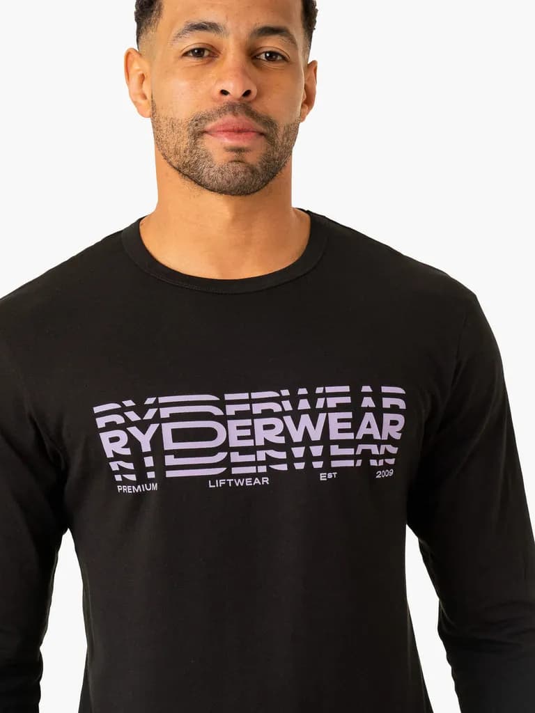 Graphic Long Sleeve T-Shirt - Black — image 1 of 1