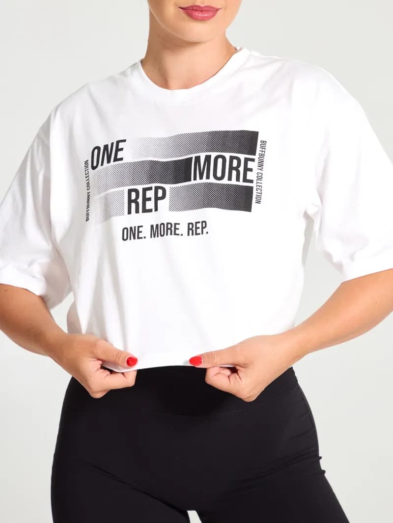 Rep Crop Tee - White — image 1 of 1
