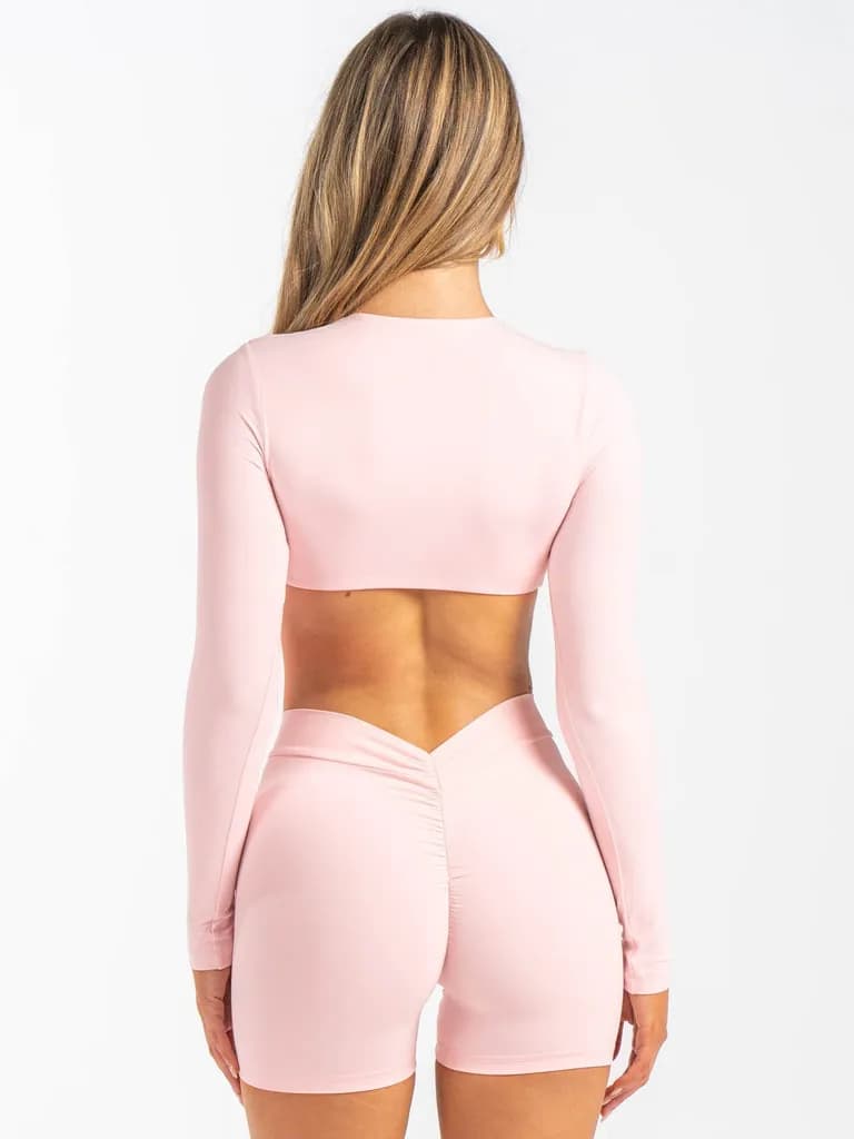 NKD Knot Long Sleeve Top - Pink Musk — image 1 of 1