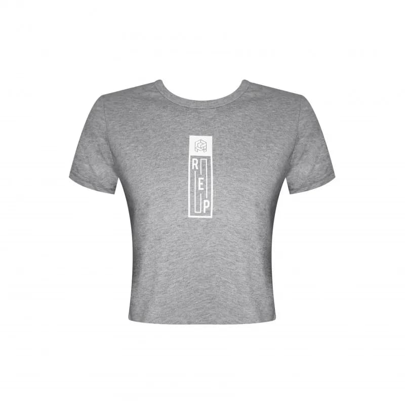 Rep Crop Tee - Heather Grey — image 1 of 1