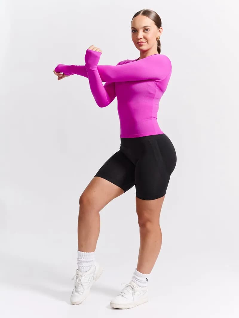 Seamless Long Sleeve Baby Tee - Pop Rocks — image 1 of 1