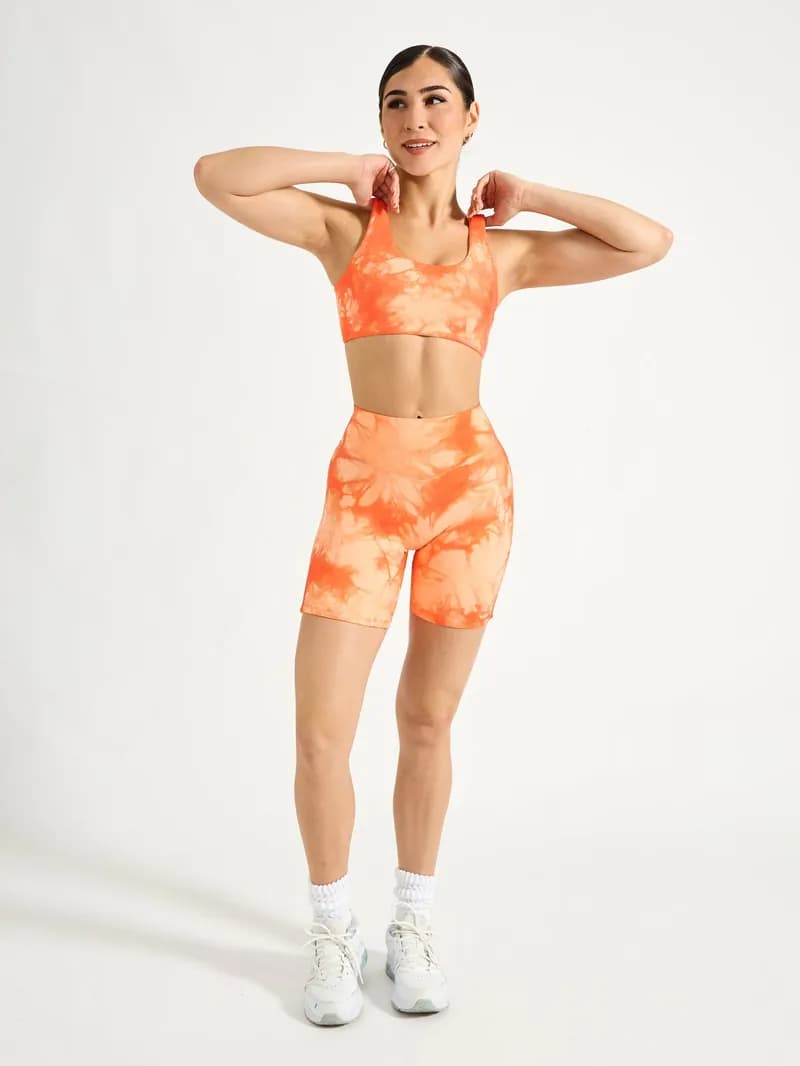 Double Dip Butter Sports Bra - Peach Rings Tie Dye — image 1 of 1