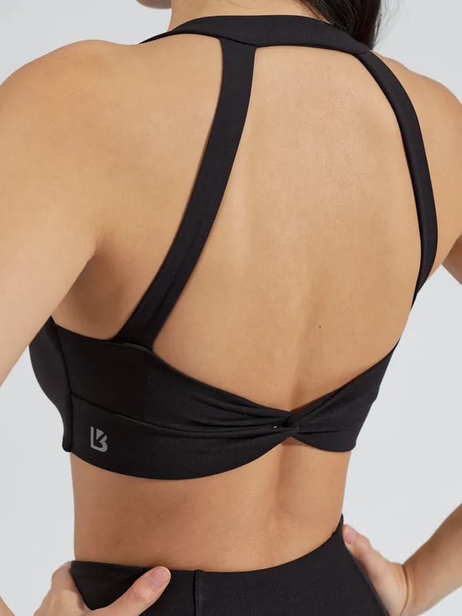 Double Twist Sports Bra - Onyx Black — image 1 of 1