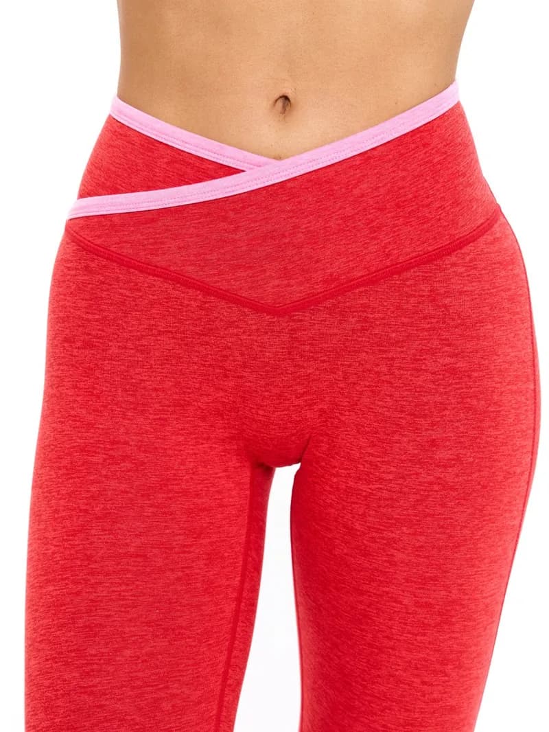Dream Heather Contrast Legging - Salsa Red — image 1 of 1