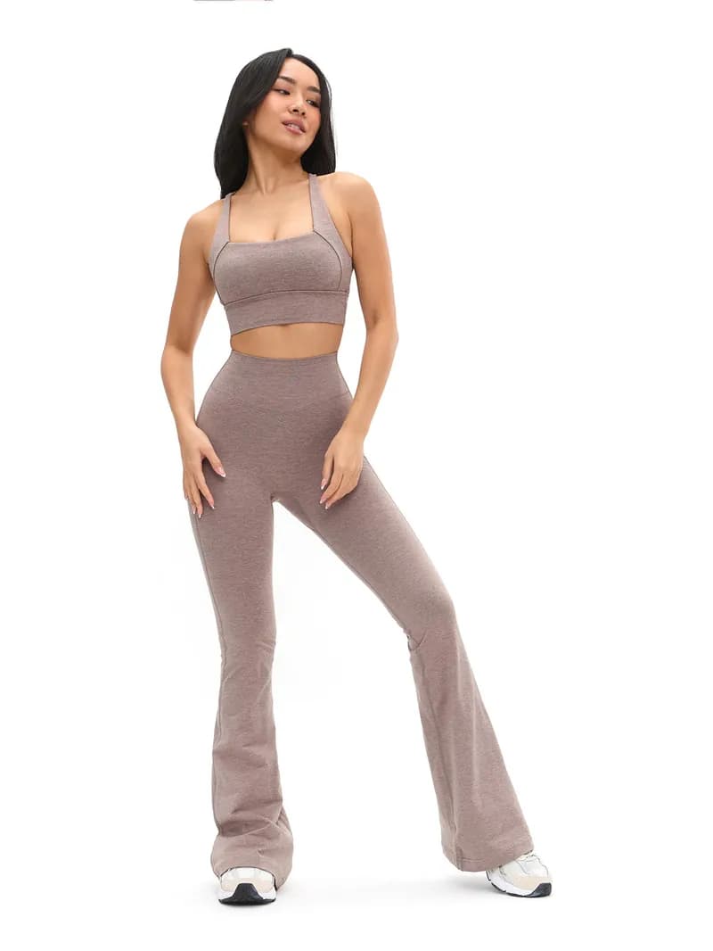 Dream Heather Square Neck Sports Bra - Grit — image 1 of 1