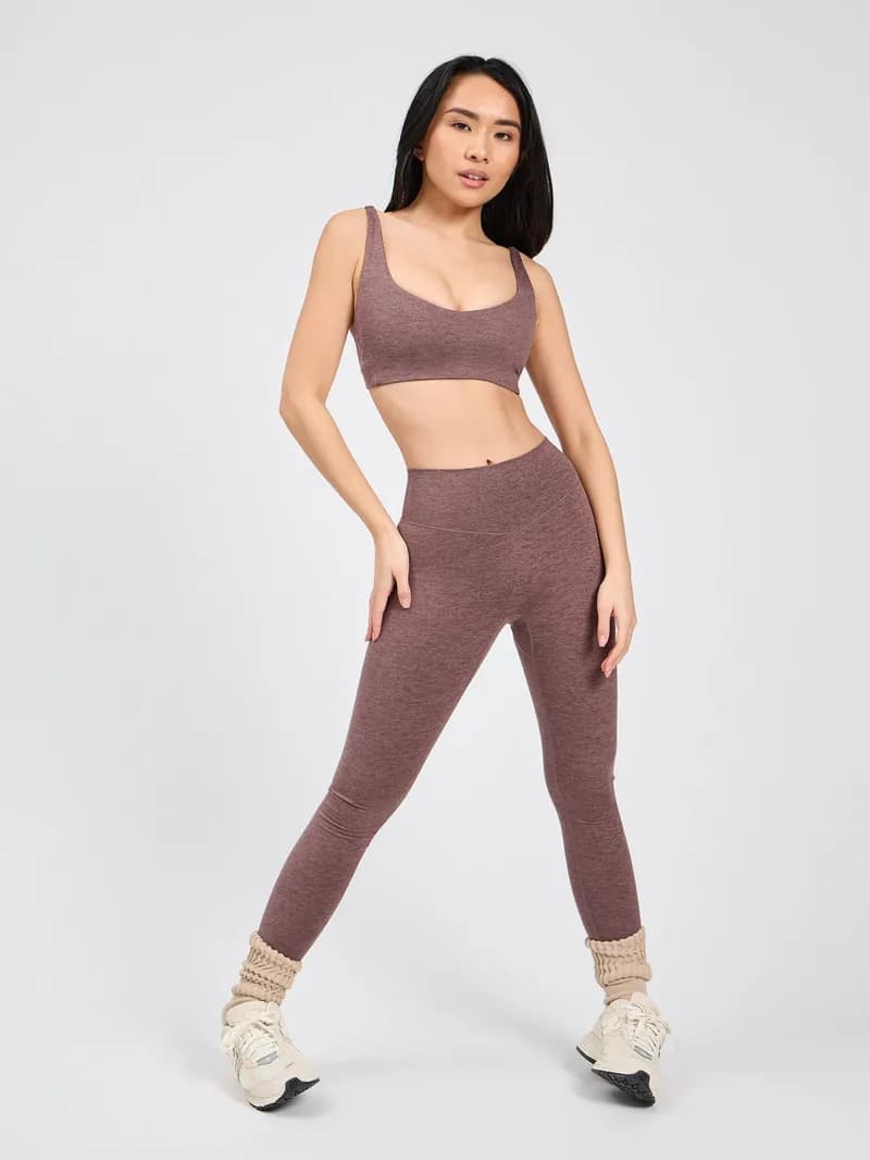 Dream Heathered Sports Bra - Mocha Berry — image 1 of 1