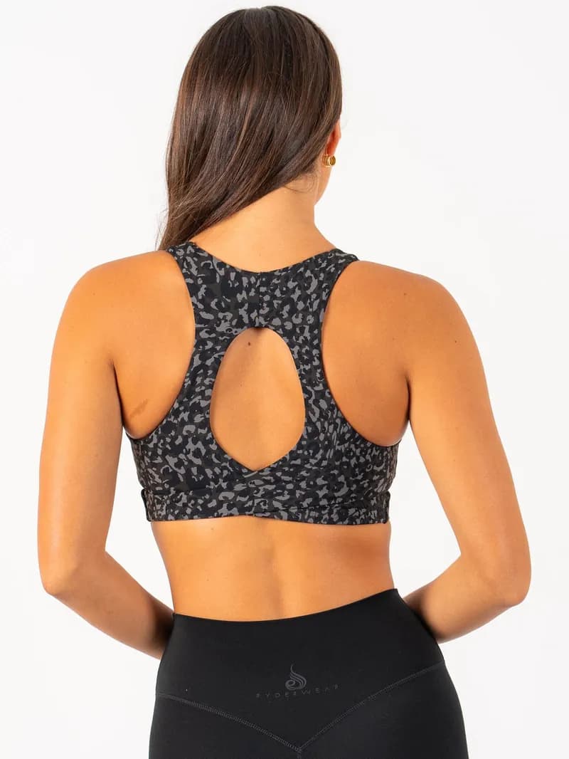 Empower Sports Bra - Black Leopard — image 1 of 1
