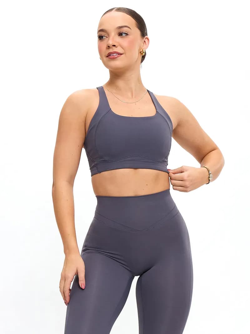 Every Day Airbrush Sports Bra - Blue Steel — image 1 of 1