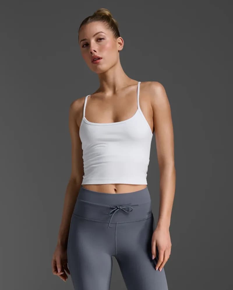 Flex Fleece Tank - White — image 1 of 1