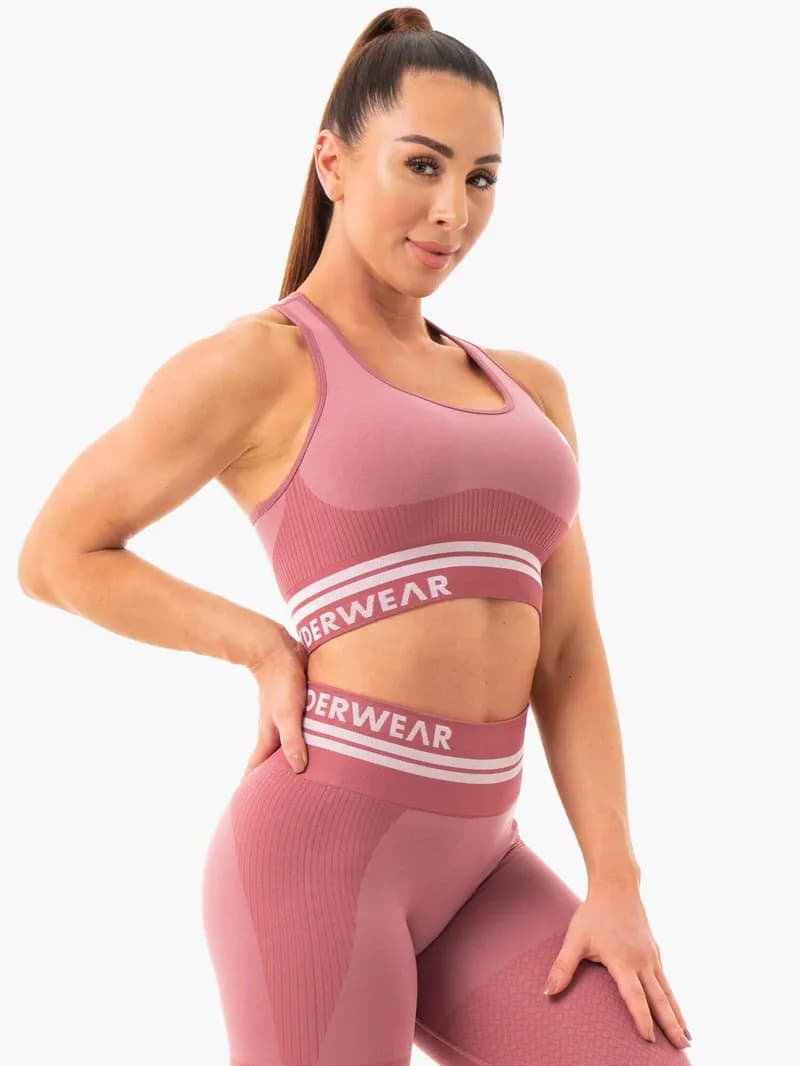 Freestyle Seamless Longline Sports Bra - Dusty Pink — image 1 of 1