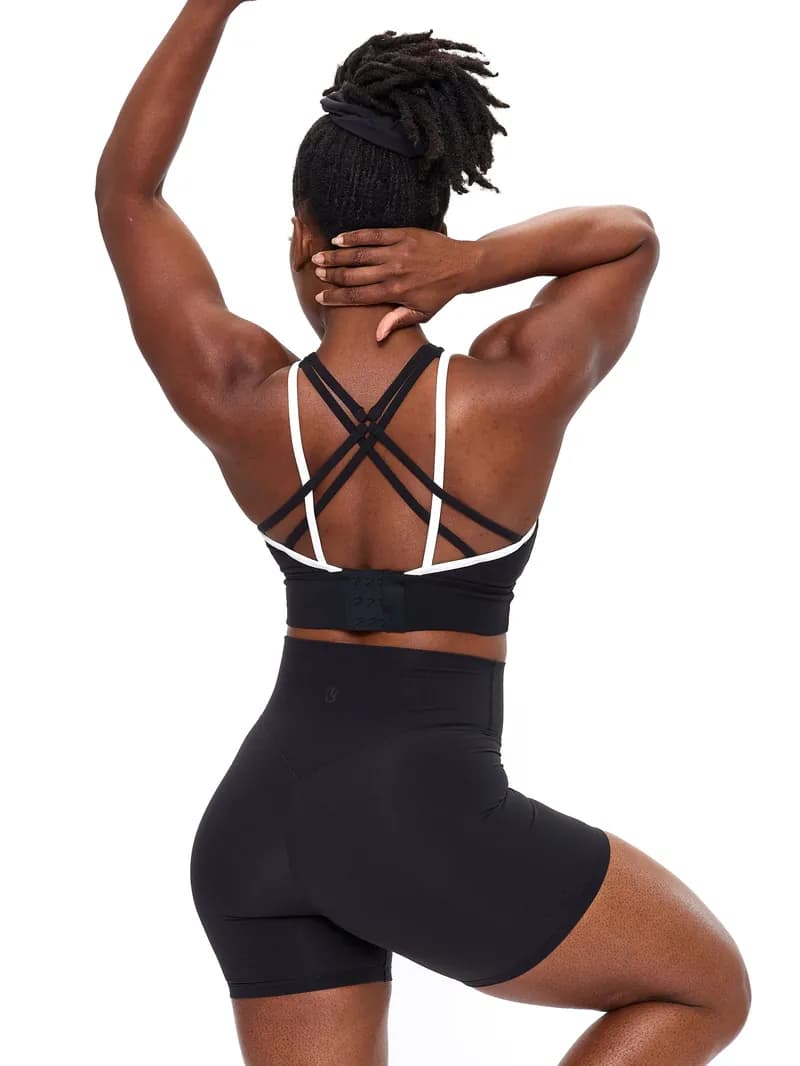Geo Sports Bra - Onyx Black and White — image 1 of 1