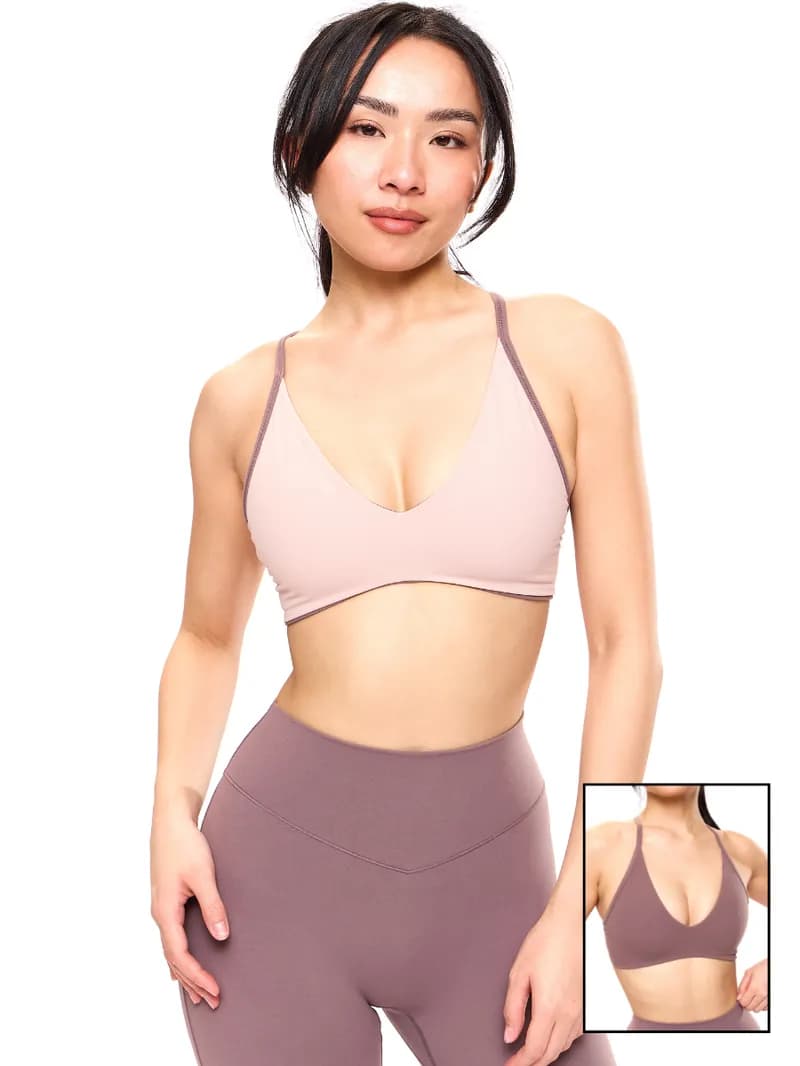 Girlfriend Reversible Sports Bra - Mocha Berry and Berry Ice — image 1 of 1