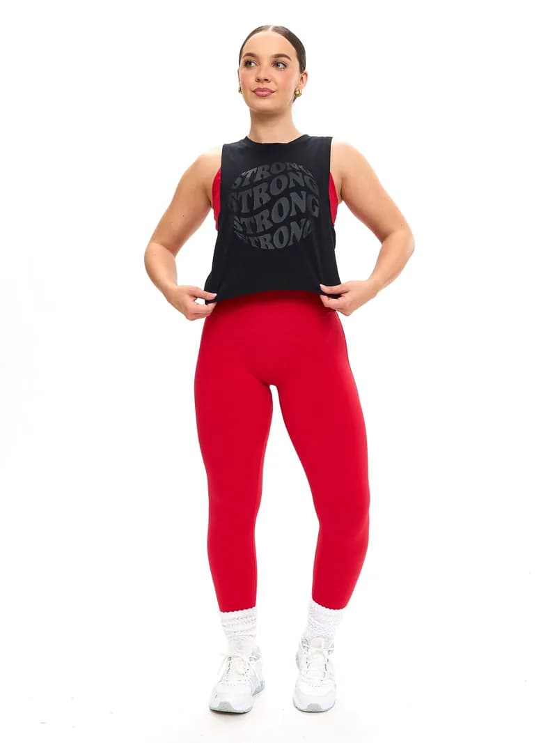 Globe Crop Tank - Black — image 1 of 1