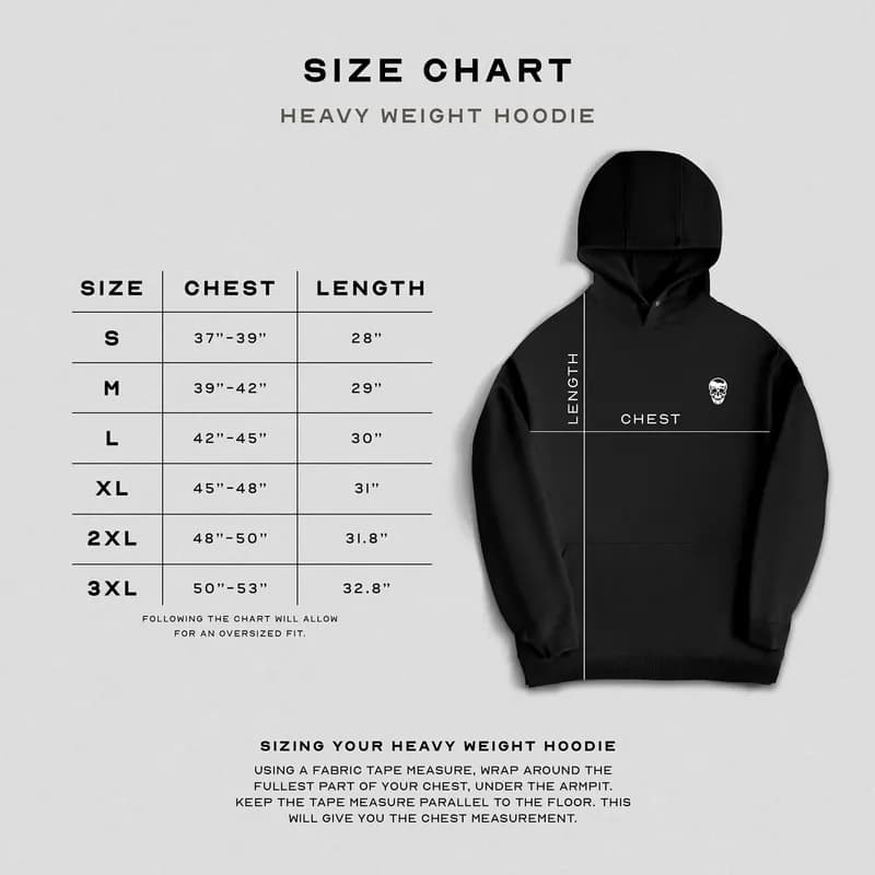 Heavyweight Hoodie - Black/White — image 1 of 1