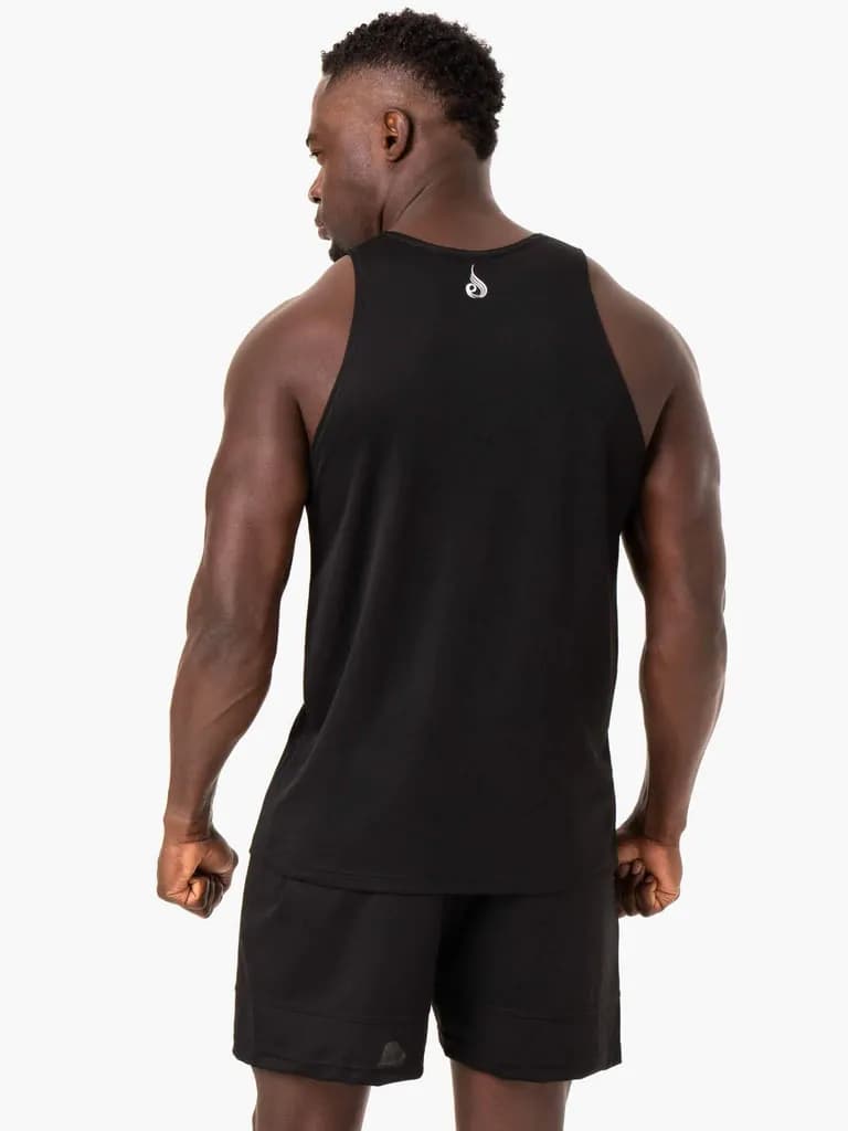 Heighten Mesh Regular Tank - Black — image 1 of 1