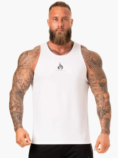 Heighten Mesh Regular Tank - White — image 1 of 1