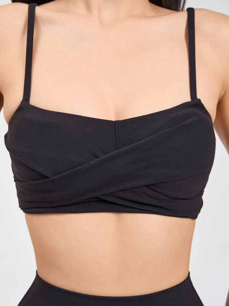 Ivy Wrap Sports Bra - Onyx Black — image 1 of 1