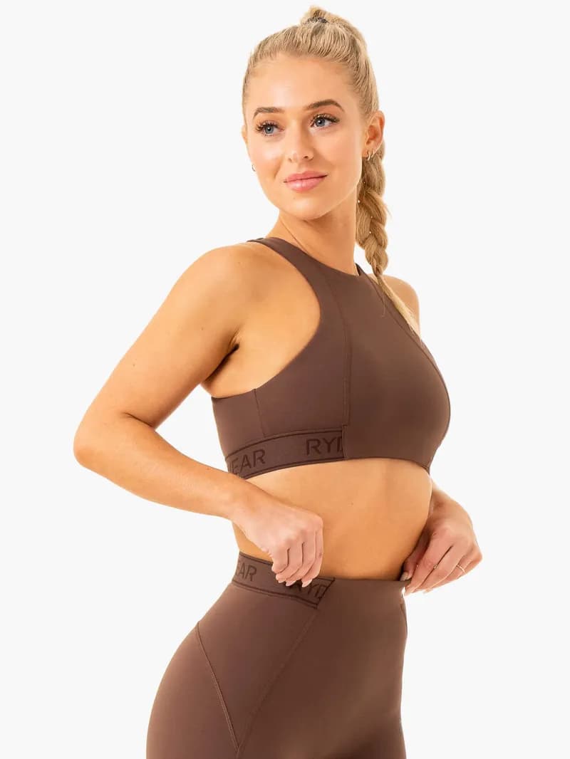 Level Up High Impact Sports Bra - Chocolate — image 1 of 1